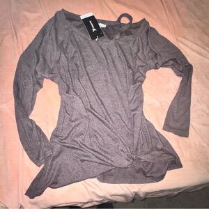 Women's Brown Long Sleeve Top